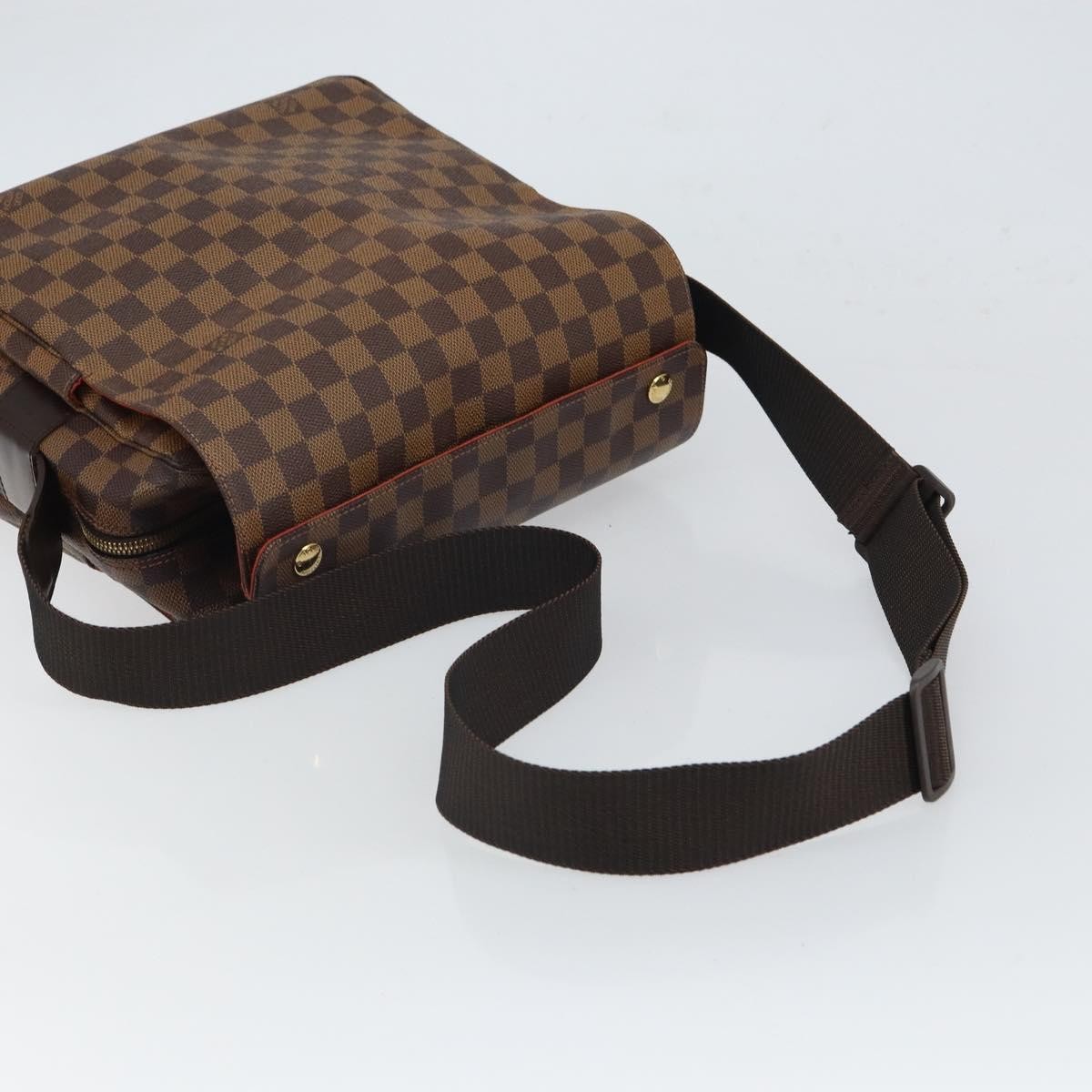 Louis Vuitton Naviglio Handbag Damier Brown Canvas Shoulder Bag Bag (Pre-Owned)