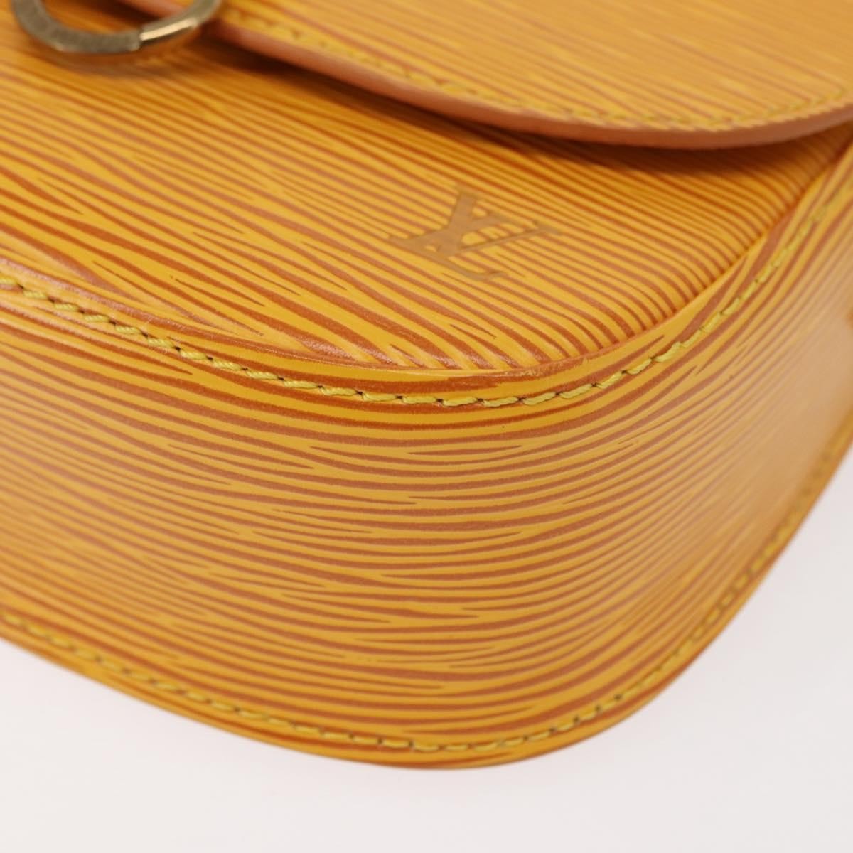 Louis Vuitton Saint Cloud Handbag Epi Leather Yellow Leather Shoulder Bag Bag (Pre-Owned)