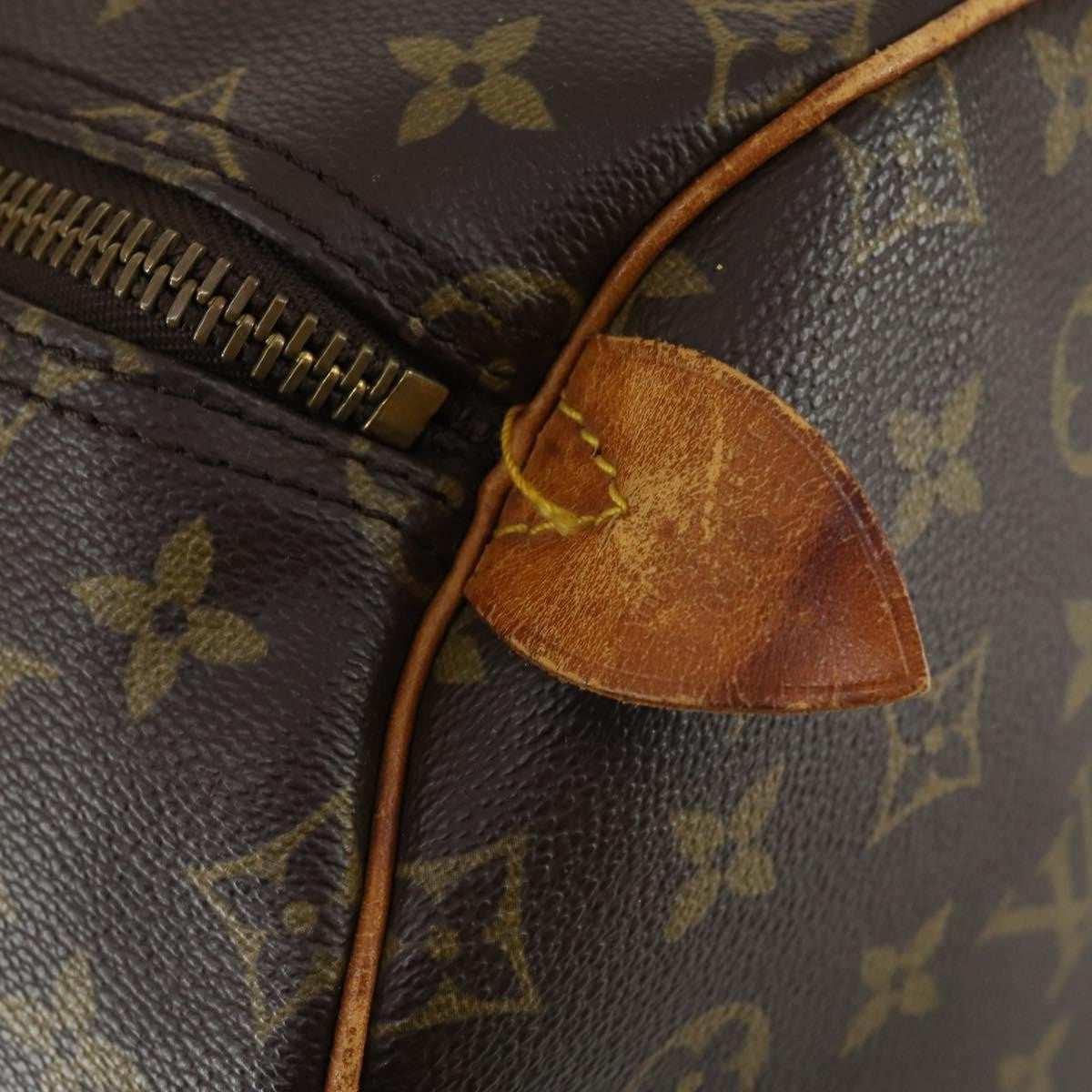 Louis Vuitton Keepall Bag Monogram Canvas Brown Canvas Handbag (Pre-Owned)