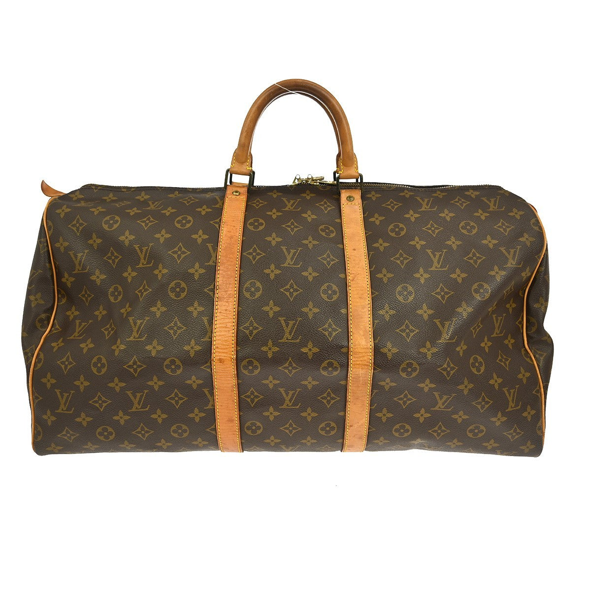 Louis Vuitton Keepall Bag Monogram Canvas Brown Canvas Travel Bag Bag (Pre-Owned)