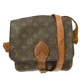 Louis Vuitton Cartouchiere Handbag Monogram Canvas Brown Canvas Shoulder Bag Bag (Pre-Owned)