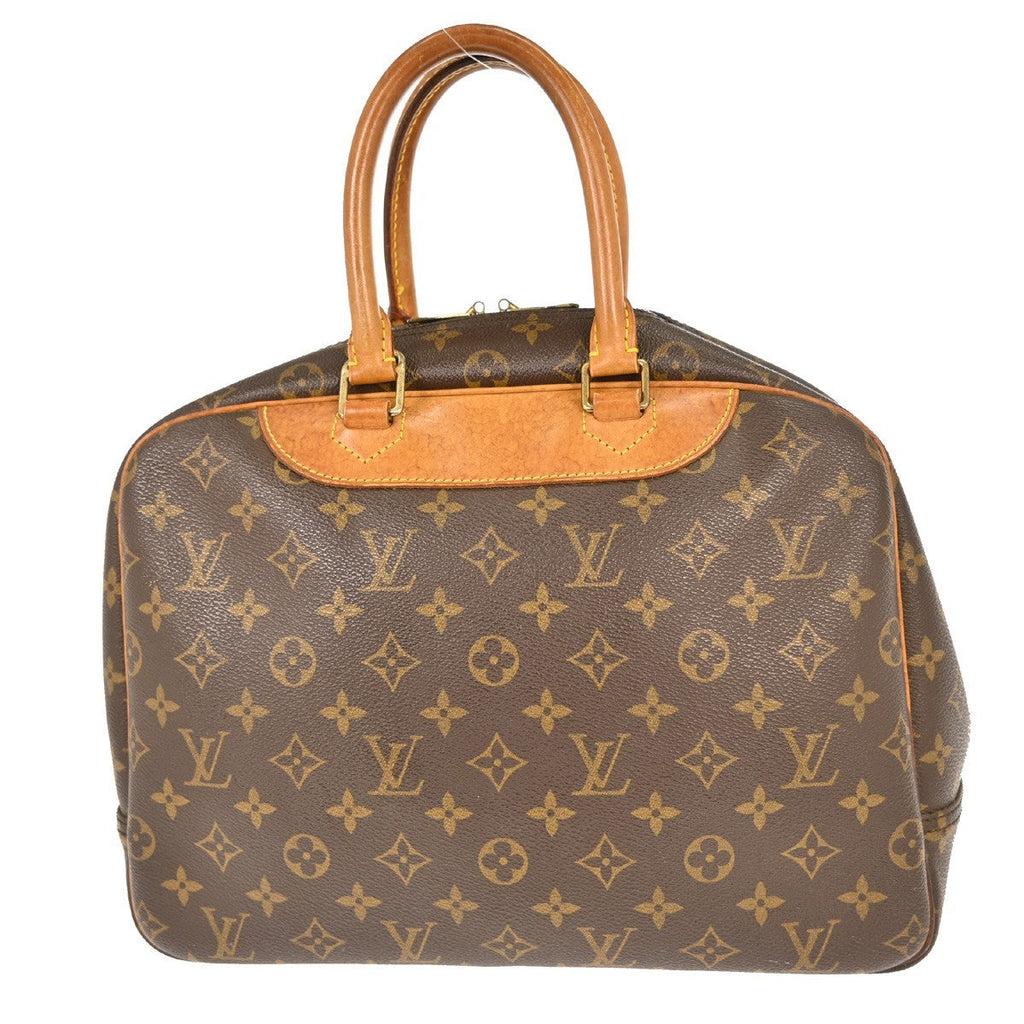 Louis Vuitton Deauville Handbag Monogram Canvas Brown Canvas Handbag (Pre-Owned)