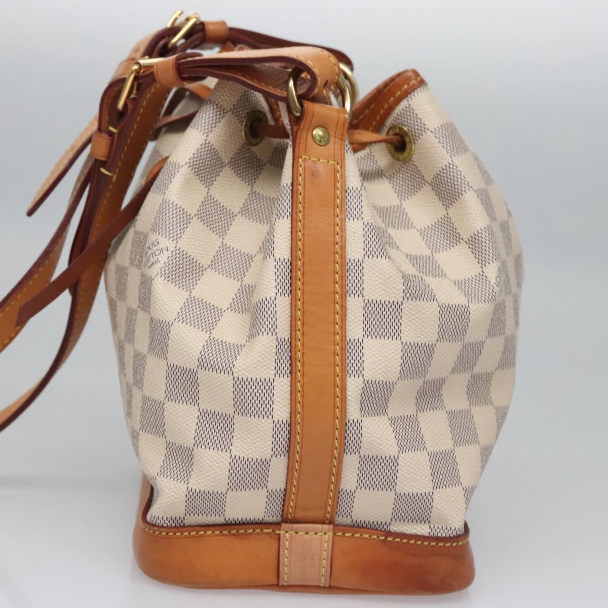 Louis Vuitton Noe Shoulder Bag Damier Azur White Canvas Shoulder Bag Bag (Pre-Owned)