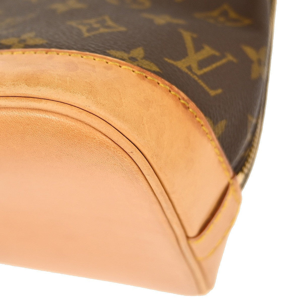 Louis Vuitton Alma Handbag Monogram Canvas Brown Canvas Handbag (Pre-Owned)