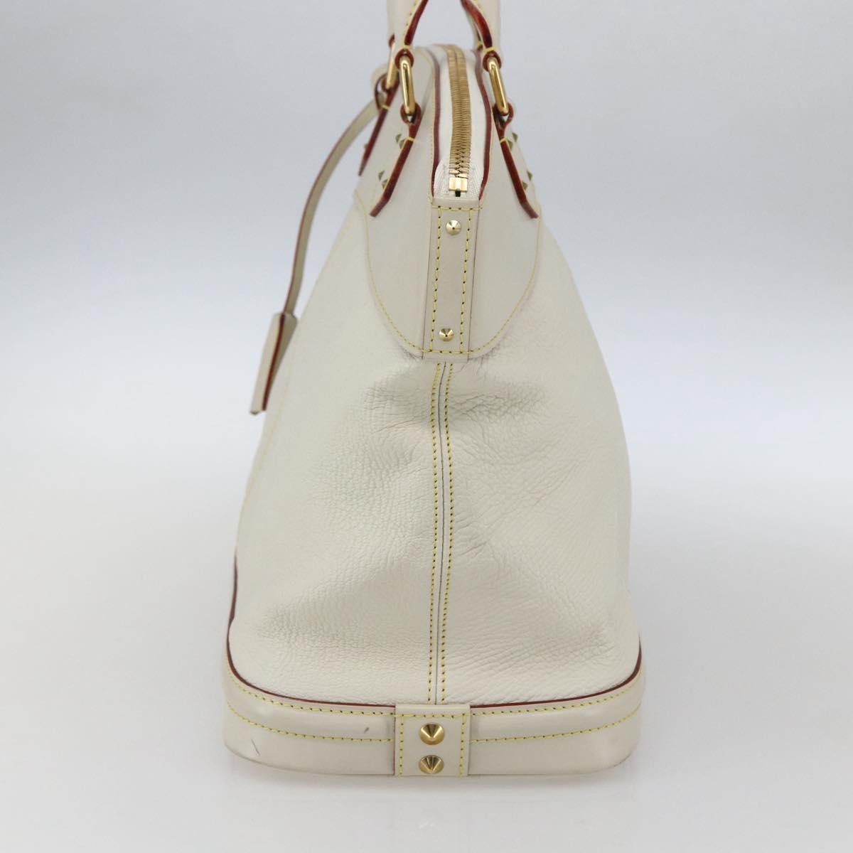 Louis Vuitton Suhali Lockit Handbag Leather White Leather Handbag (Pre-Owned)