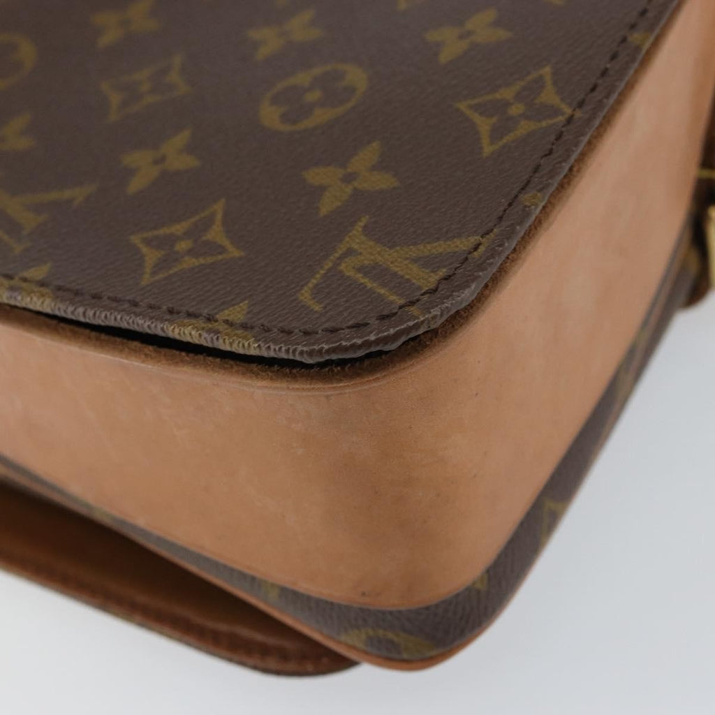 Louis Vuitton Cartouchiere Handbag Monogram Canvas Brown Canvas Shoulder Bag Bag (Pre-Owned)