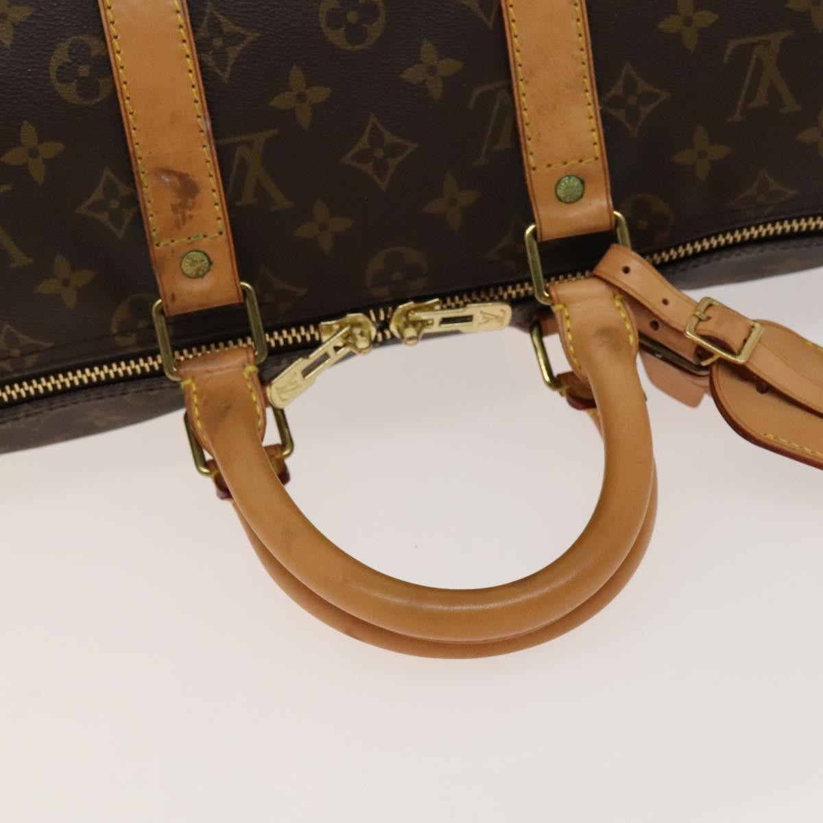 Louis Vuitton Keepall Bag Monogram Canvas Brown Canvas Bag (Pre-Owned)