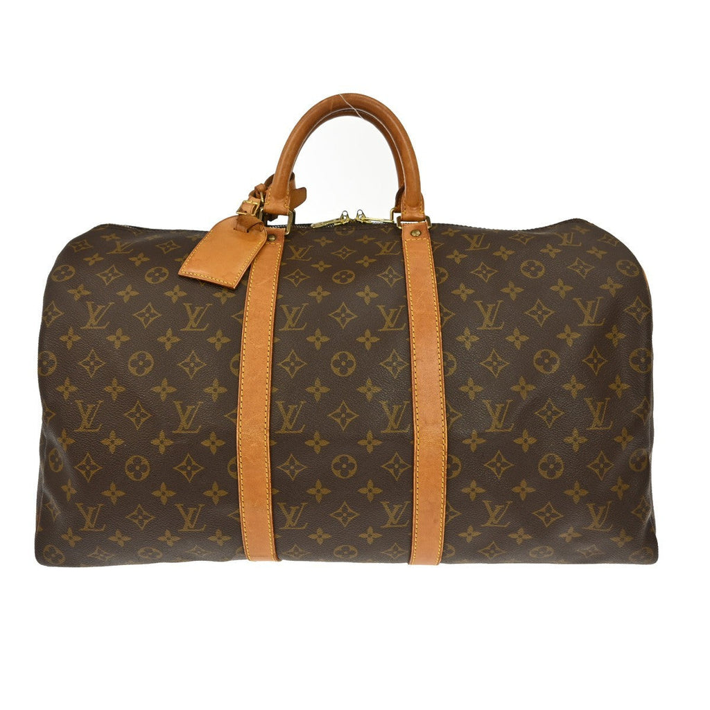 Louis Vuitton Keepall Bag Monogram Canvas Brown Canvas Travel Bag Bag (Pre-Owned)