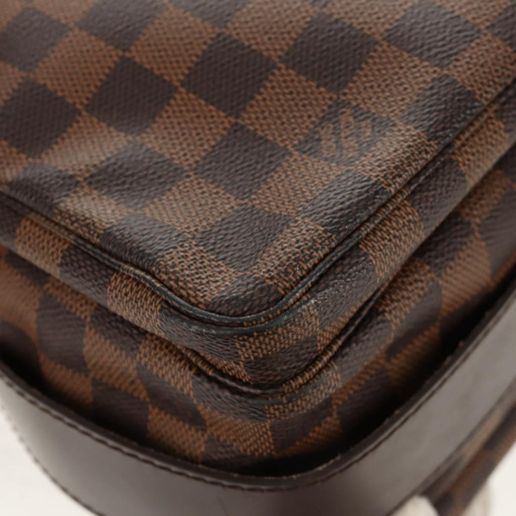 Louis Vuitton Naviglio Handbag Damier Brown Canvas Shoulder Bag Bag (Pre-Owned)