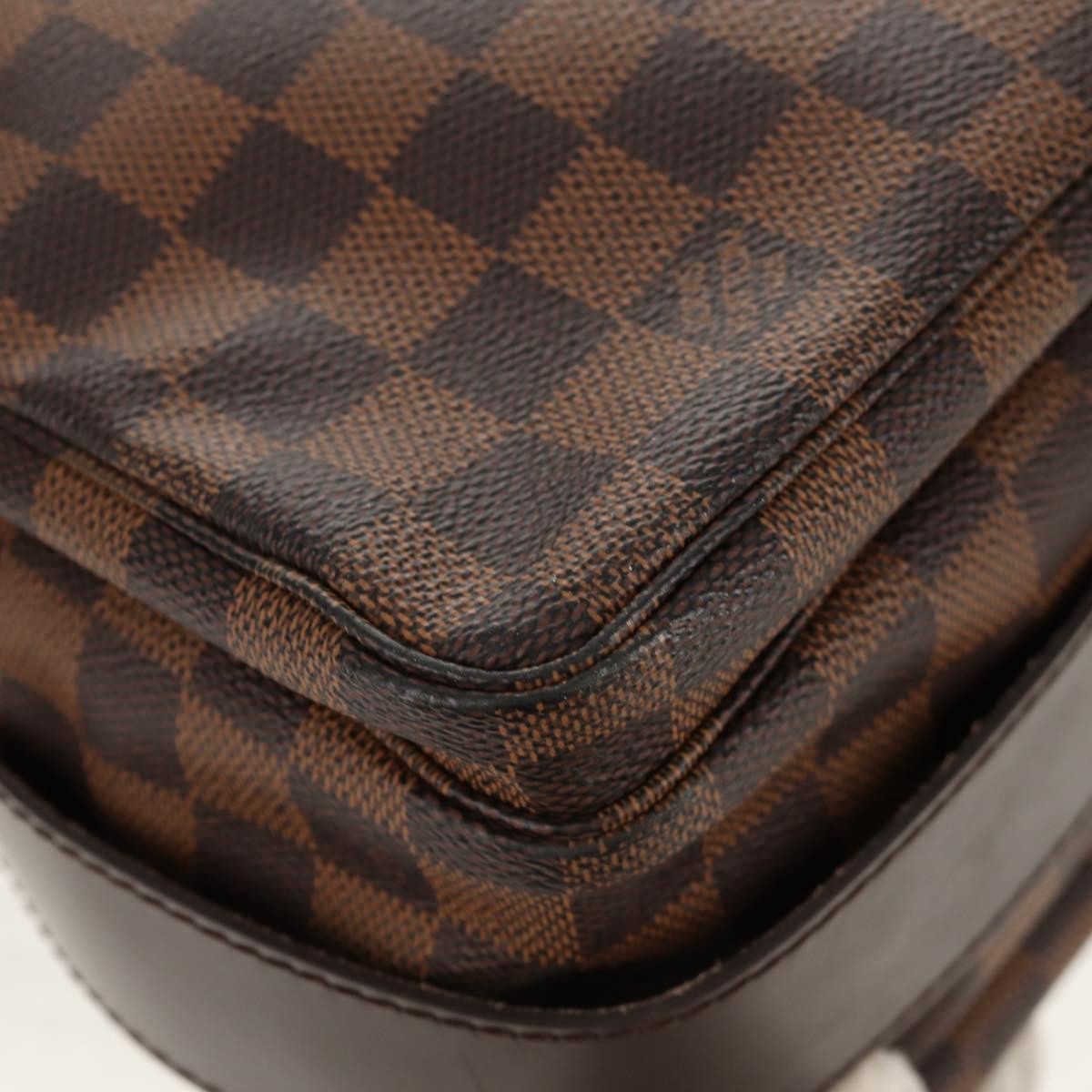 Louis Vuitton Naviglio Handbag Damier Brown Canvas Shoulder Bag Bag (Pre-Owned)