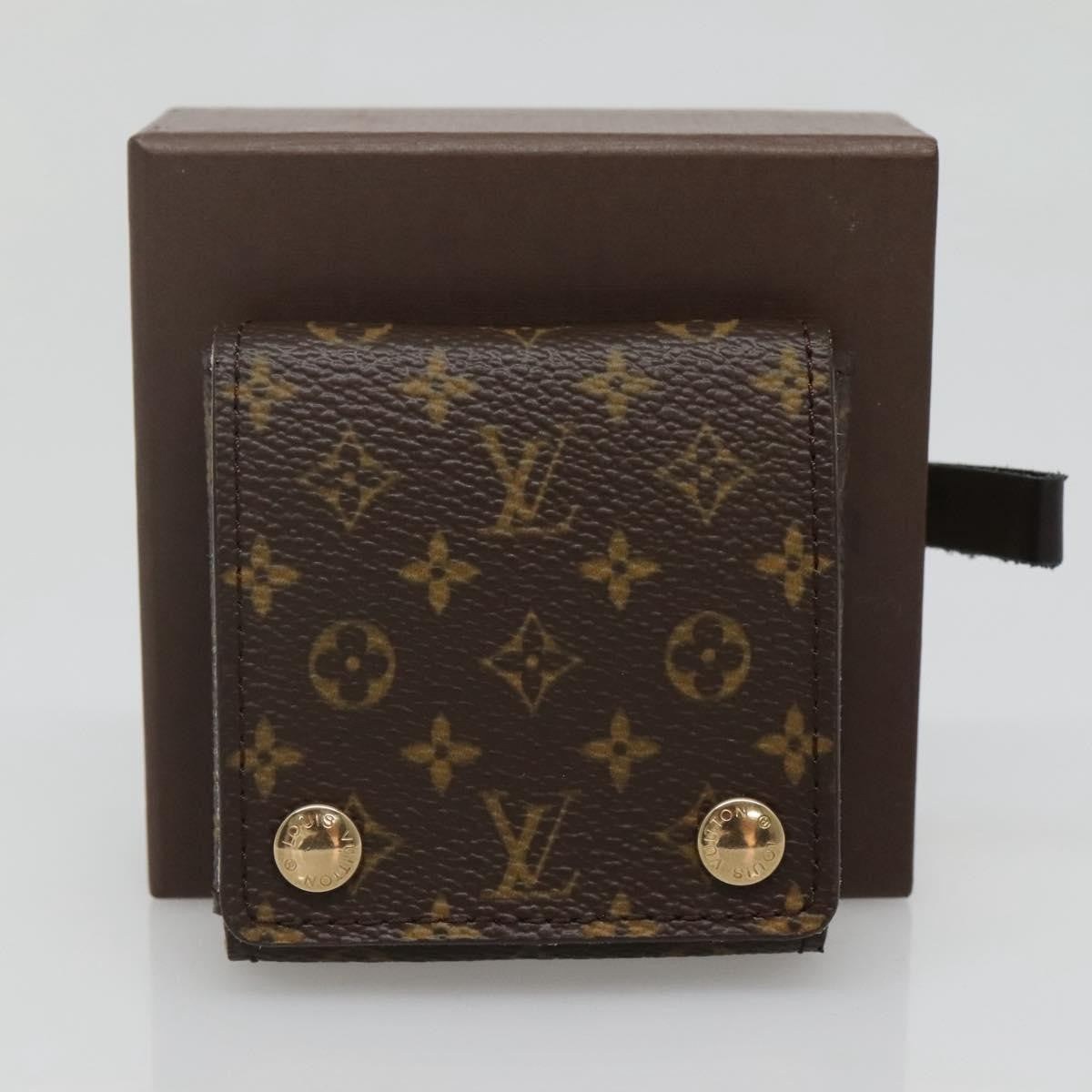 Louis Vuitton Case Jewelry Box Canvas Brown Canvas Wallets Accessory (Pre-Owned)