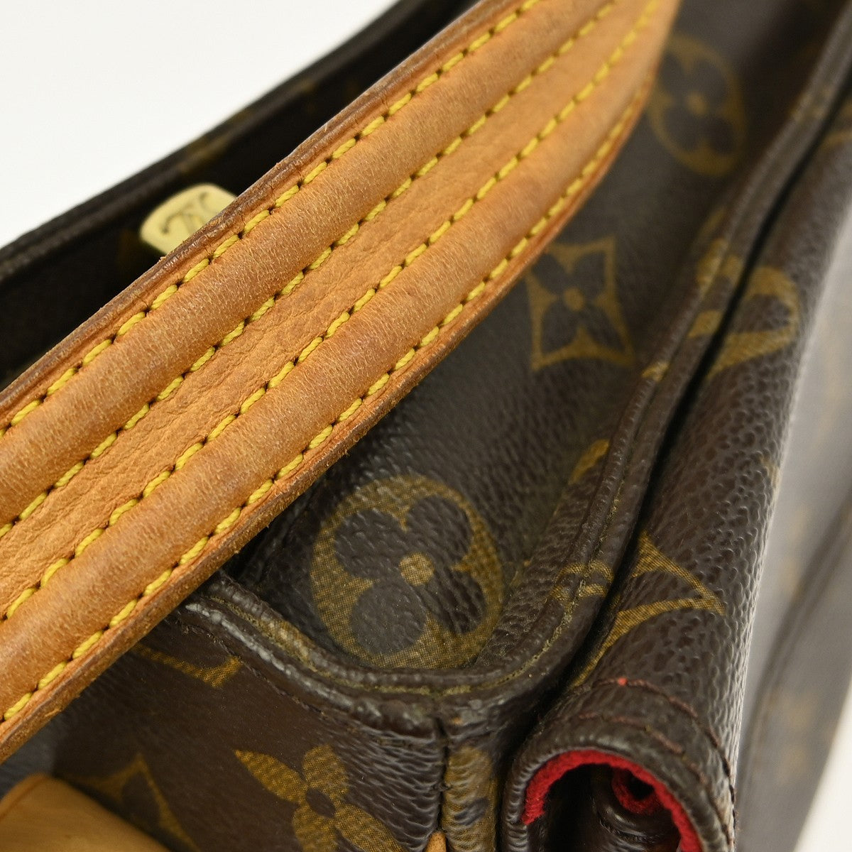 Louis Vuitton Viva Cite Handbag Monogram Canvas Brown Canvas Shoulder Bag Bag (Pre-Owned)