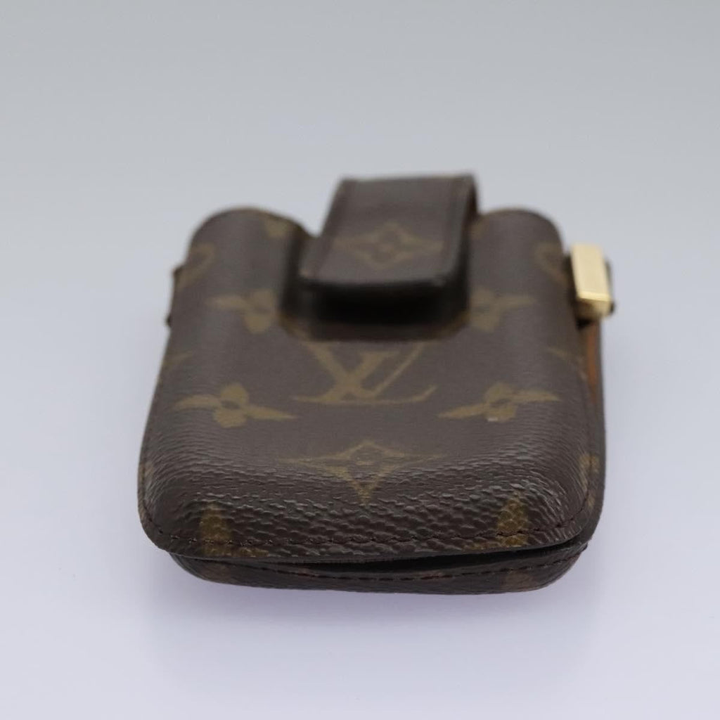 Louis Vuitton Étui Téléphone Monogram Canvas Brown Canvas Tech Accessory Accessory (Pre-Owned)