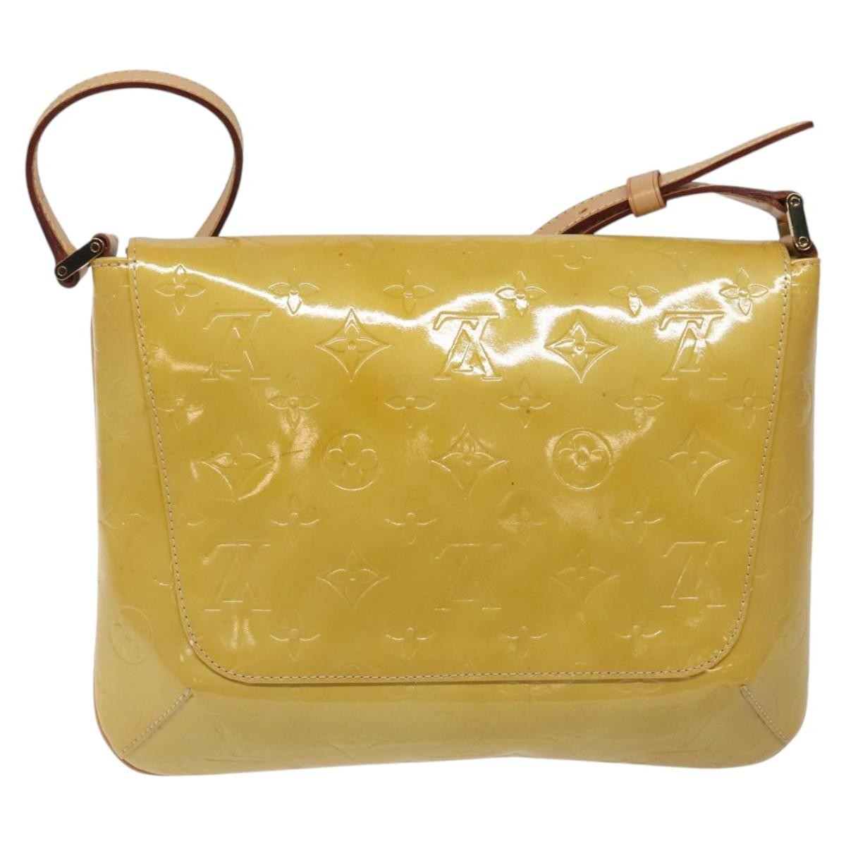 Louis Vuitton Thompson Street Handbag Monogram Vernis Beige Patent_Leather Bag (Pre-Owned)