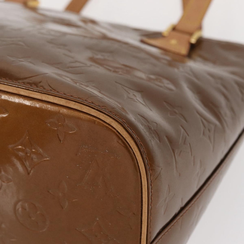 Louis Vuitton Houston Handbag Monogram Vernis Brown Patent_Leather Handbag (Pre-Owned)