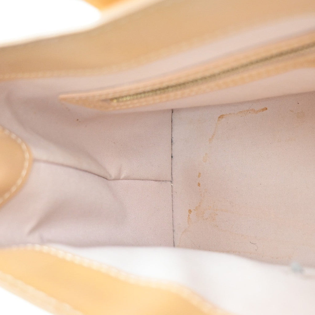 Louis Vuitton Wilshire Handbag Monogram Vernis Beige Patent_Leather Handbag (Pre-Owned)
