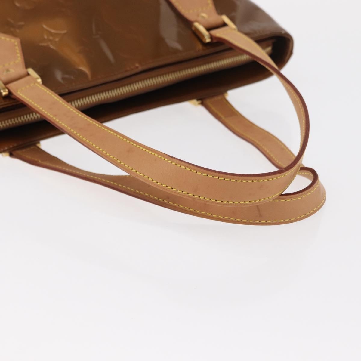 Louis Vuitton Houston Handbag Monogram Vernis Brown Patent_Leather Handbag (Pre-Owned)