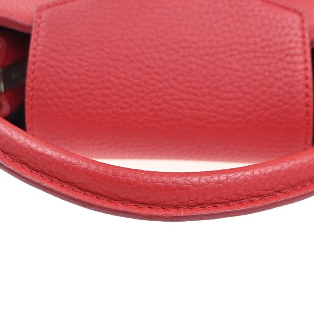 Louis Vuitton Capucines Bag Leather Red Leather Handbag (Pre-Owned)
