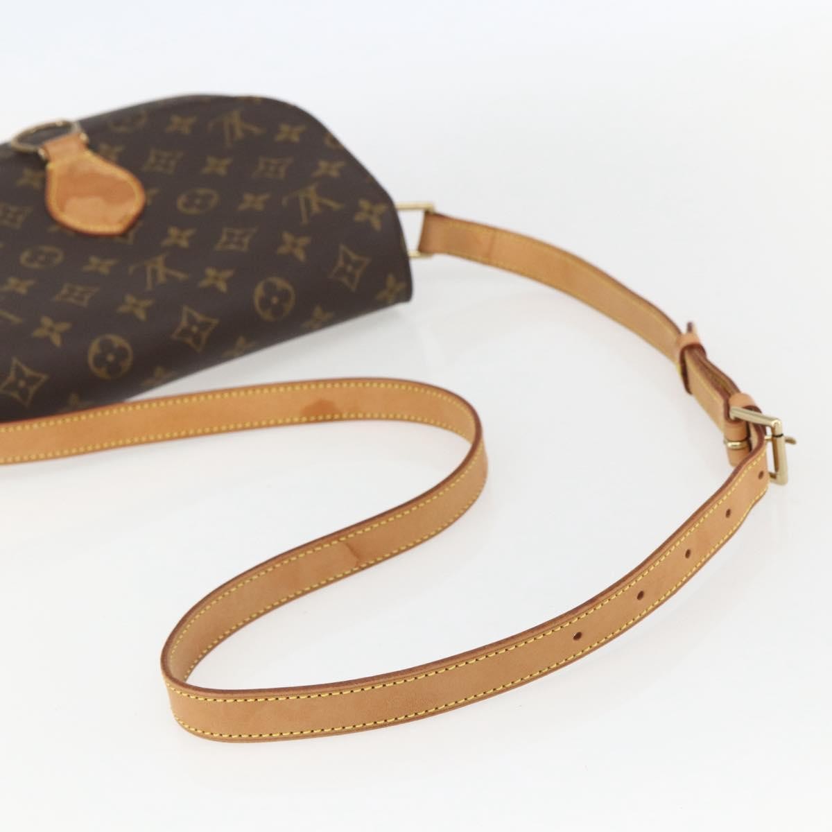 Louis Vuitton Saint Cloud Handbag Monogram Canvas Brown Canvas Shoulder Bag Bag (Pre-Owned)