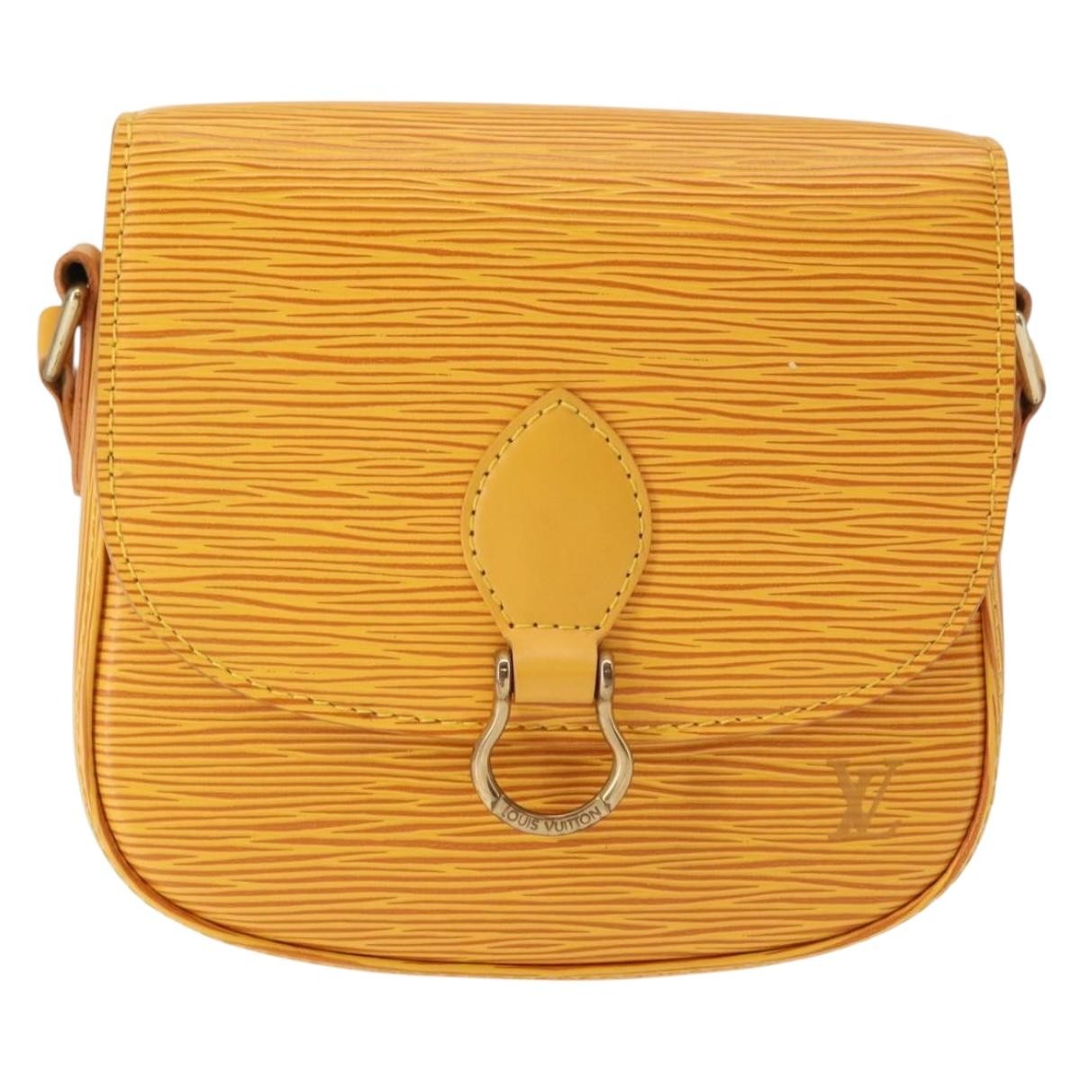 Louis Vuitton Saint Cloud Handbag Epi Leather Yellow Leather Shoulder Bag Bag (Pre-Owned)