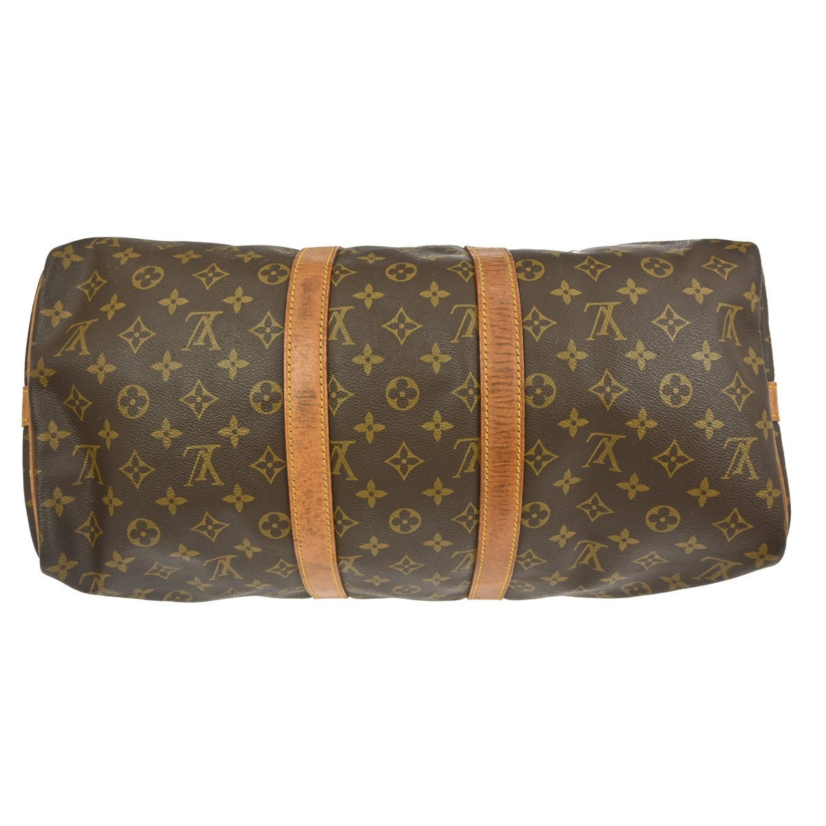 Louis Vuitton Keepall Bandouliere Bag Monogram Canvas Brown Canvas Travel Bag Bag (Pre-Owned)