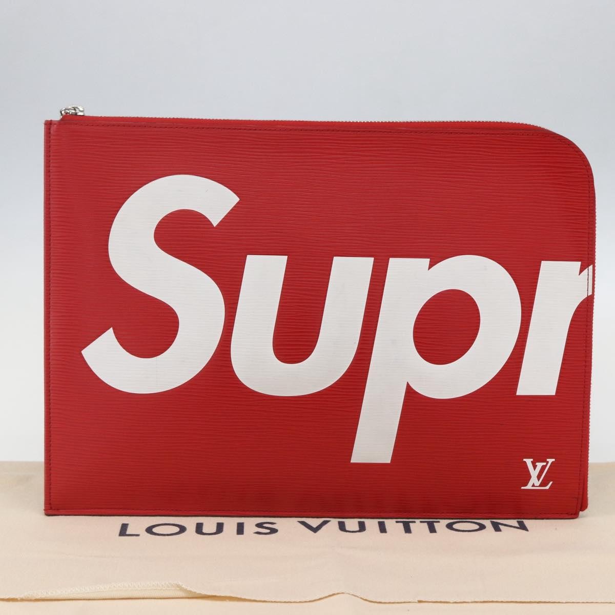 Louis Vuitton Pochette Jour Limited Edition Supreme Epi Leather Red Leather Clutche & Pouche Bag (Pre-Owned)
