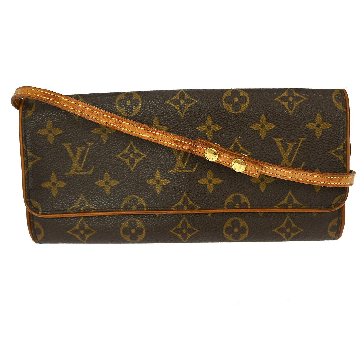 Louis Vuitton Twin Handbag Monogram Canvas Brown Canvas Clutche & Pouche Bag (Pre-Owned)