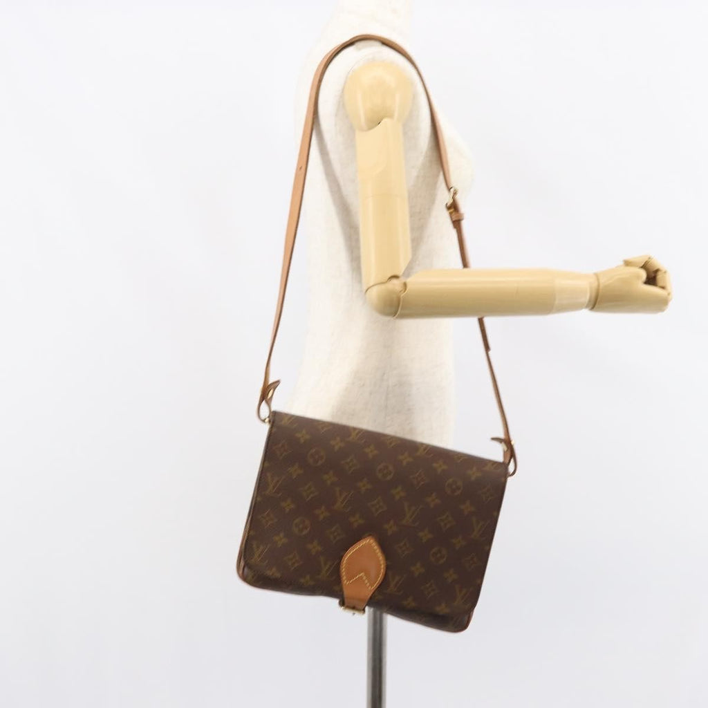 Louis Vuitton Cartouchiere Handbag Monogram Canvas Brown Canvas Shoulder Bag Bag (Pre-Owned)