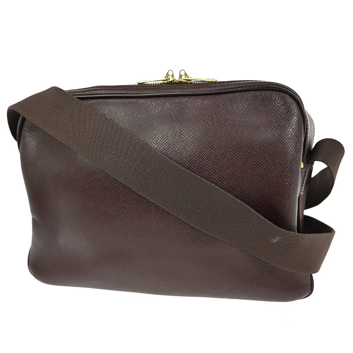 Louis Vuitton Reporter Bag Taiga Leather Purple Leather Shoulder Bag Bag (Pre-Owned)