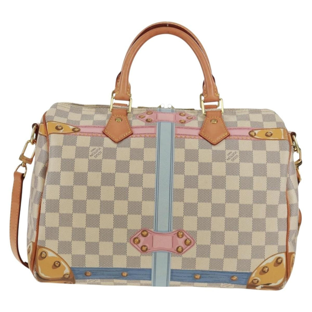 Louis Vuitton Speedy Bandouliere Bag Limited Edition Summer Trunks Monogram Canvas Multicolour Canvas Handbag (Pre-Owned)