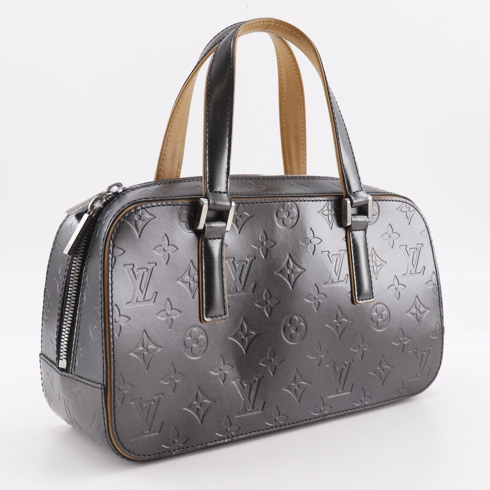 Louis Vuitton Mat Shelton Handbag Monogram Vernis Black Leather Handbag (Pre-Owned)