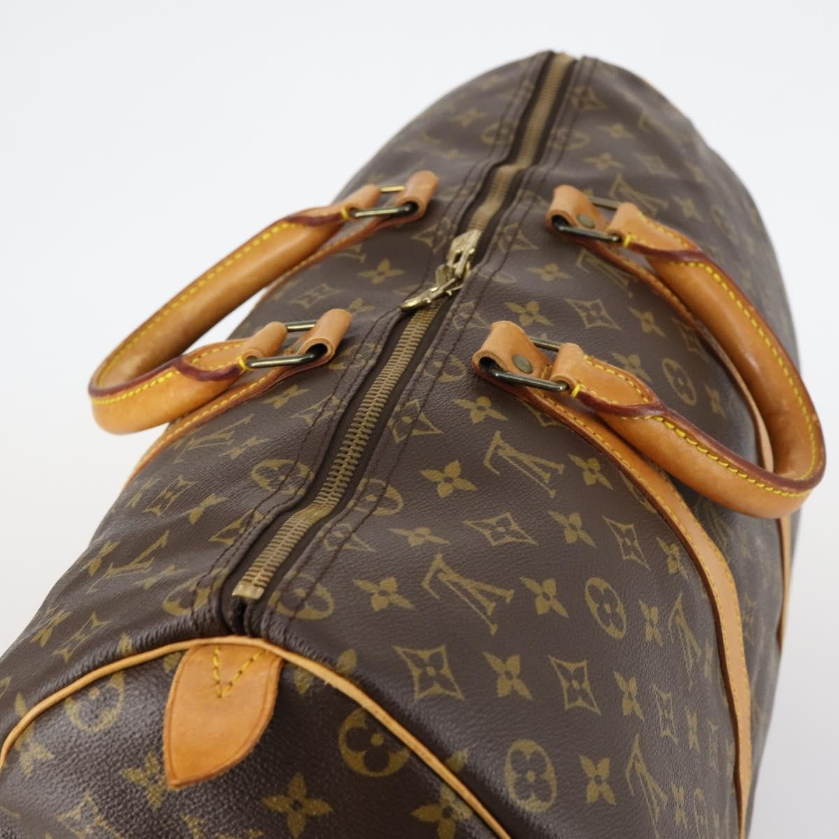 Louis Vuitton Keepall Bag Monogram Canvas Brown Canvas Travel Bag Bag (Pre-Owned)