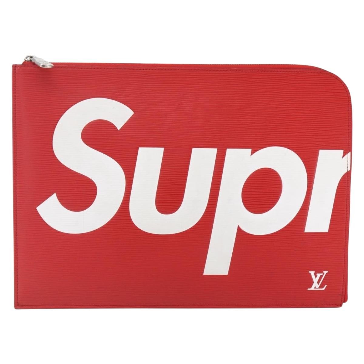 Louis Vuitton Pochette Jour Limited Edition Supreme Epi Leather Red Leather Clutche & Pouche Bag (Pre-Owned)