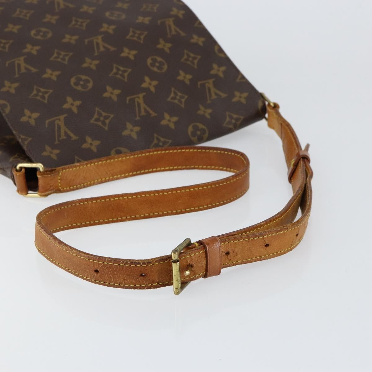 Louis Vuitton Musette Handbag Monogram Canvas Brown Canvas Shoulder Bag Bag (Pre-Owned)