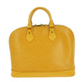 Louis Vuitton Alma Handbag Epi Leather Yellow Leather Handbag (Pre-Owned)