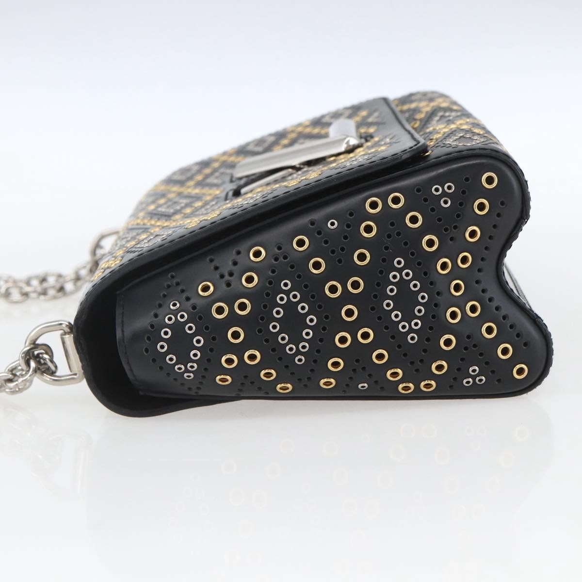 Louis Vuitton Twist Handbag Limited Edition Grommet Embellished Leather Black Leather Shoulder Bag Bag (Pre-Owned)