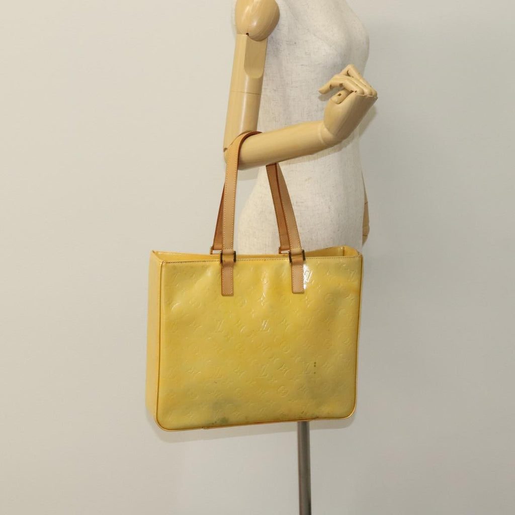 Louis Vuitton Columbus Handbag Monogram Vernis Yellow Patent_Leather Bag (Pre-Owned)