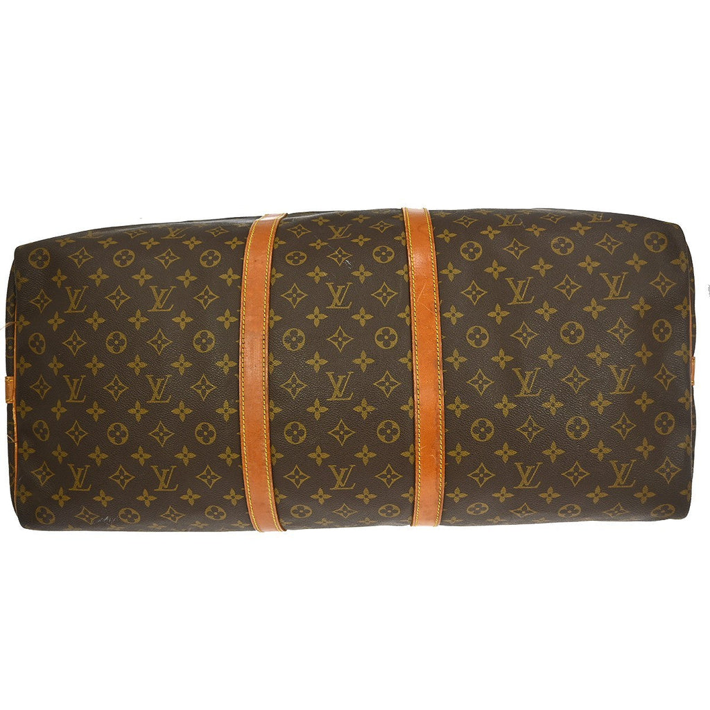 Louis Vuitton Keepall Bandouliere Bag Monogram Canvas Brown Canvas Travel Bag Bag (Pre-Owned)