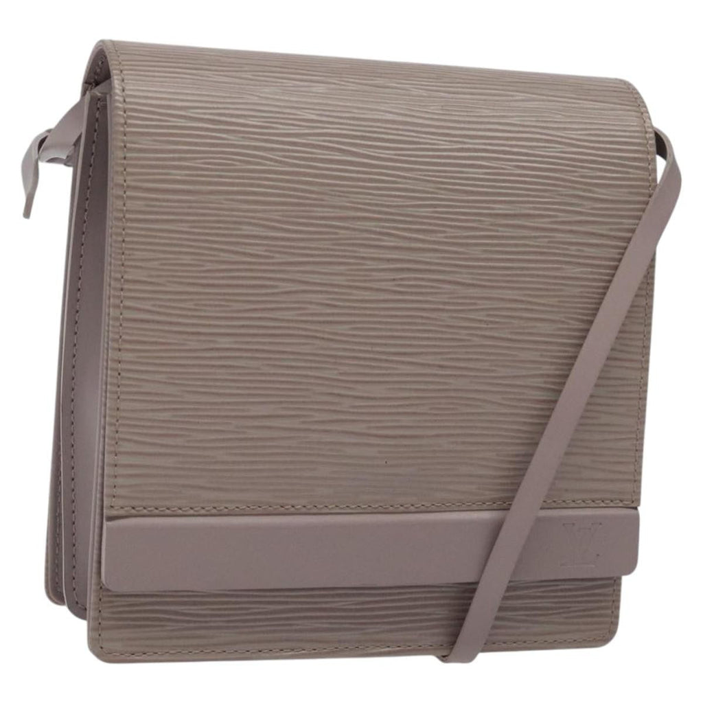 Louis Vuitton Biarritz Shoulder Bag Epi Leather Gray Leather Shoulder Bag Bag (Pre-Owned)