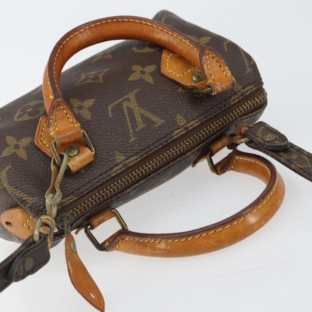 Louis Vuitton Speedy Mini Hl Handbag Monogram Canvas Brown Canvas Handbag (Pre-Owned)