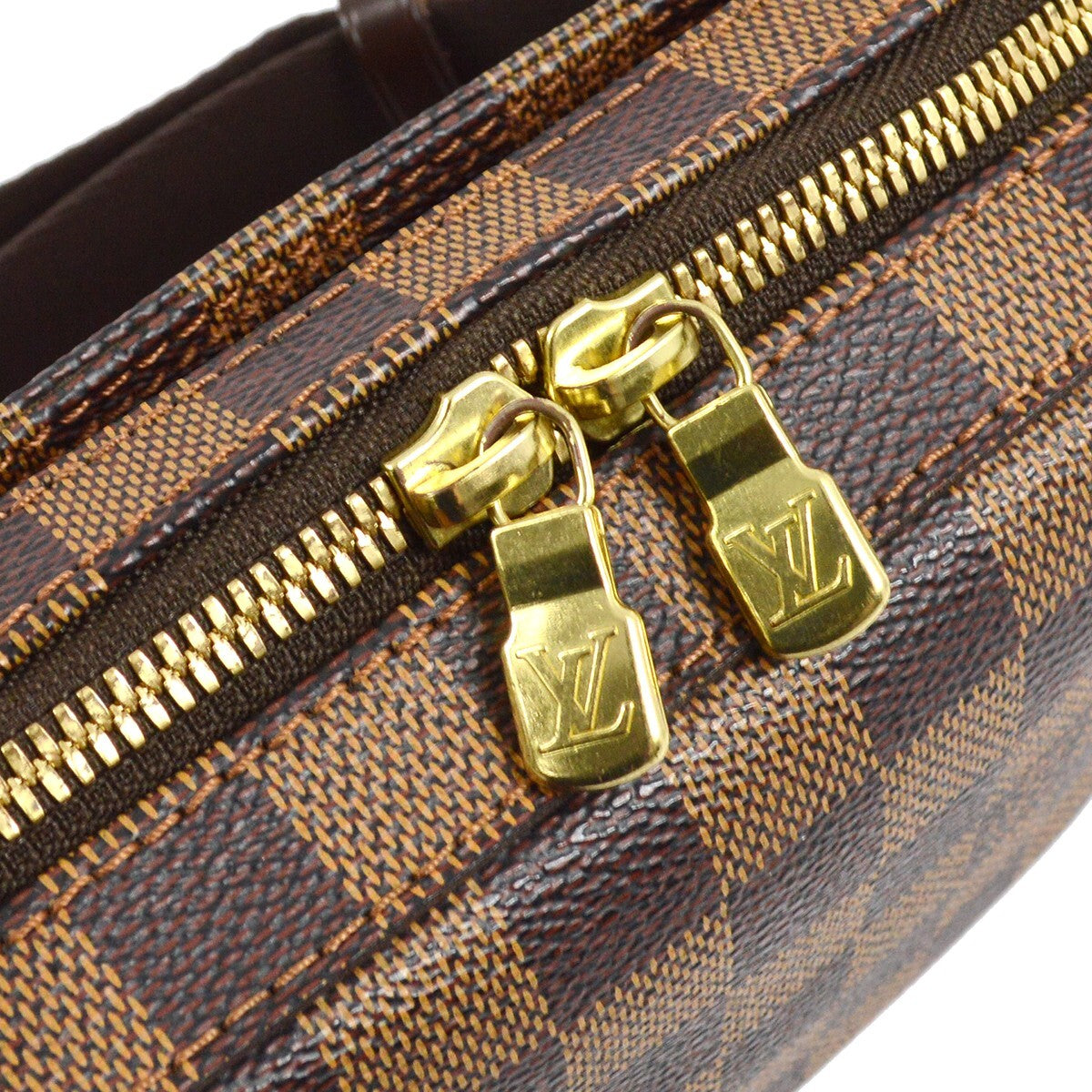 Louis Vuitton Geronimos Waist Bag Damier Brown Canvas Shoulder Bag Bag (Pre-Owned)