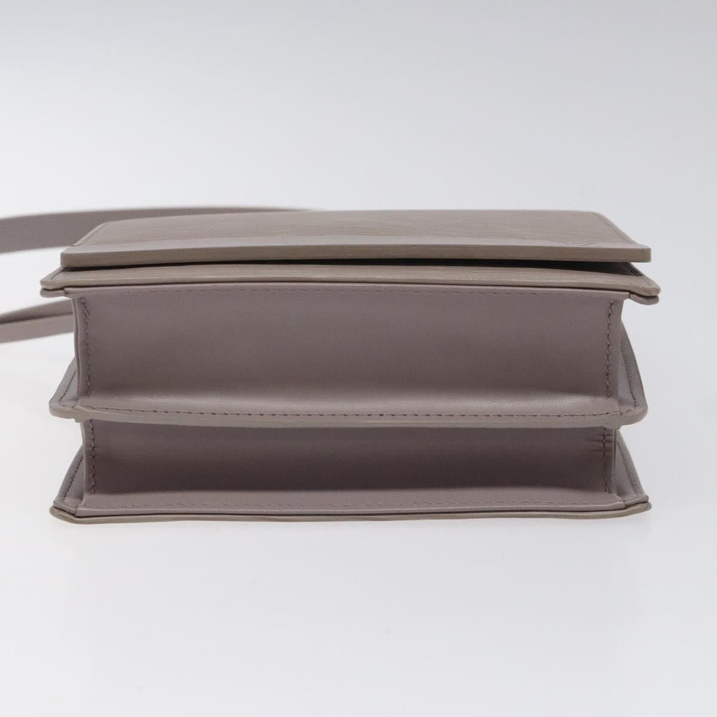 Louis Vuitton Biarritz Shoulder Bag Epi Leather Gray Leather Shoulder Bag Bag (Pre-Owned)