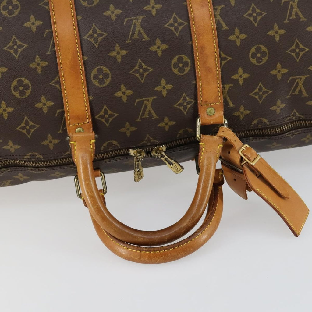 Louis Vuitton Keepall Bag Monogram Canvas Brown Canvas Handbag (Pre-Owned)