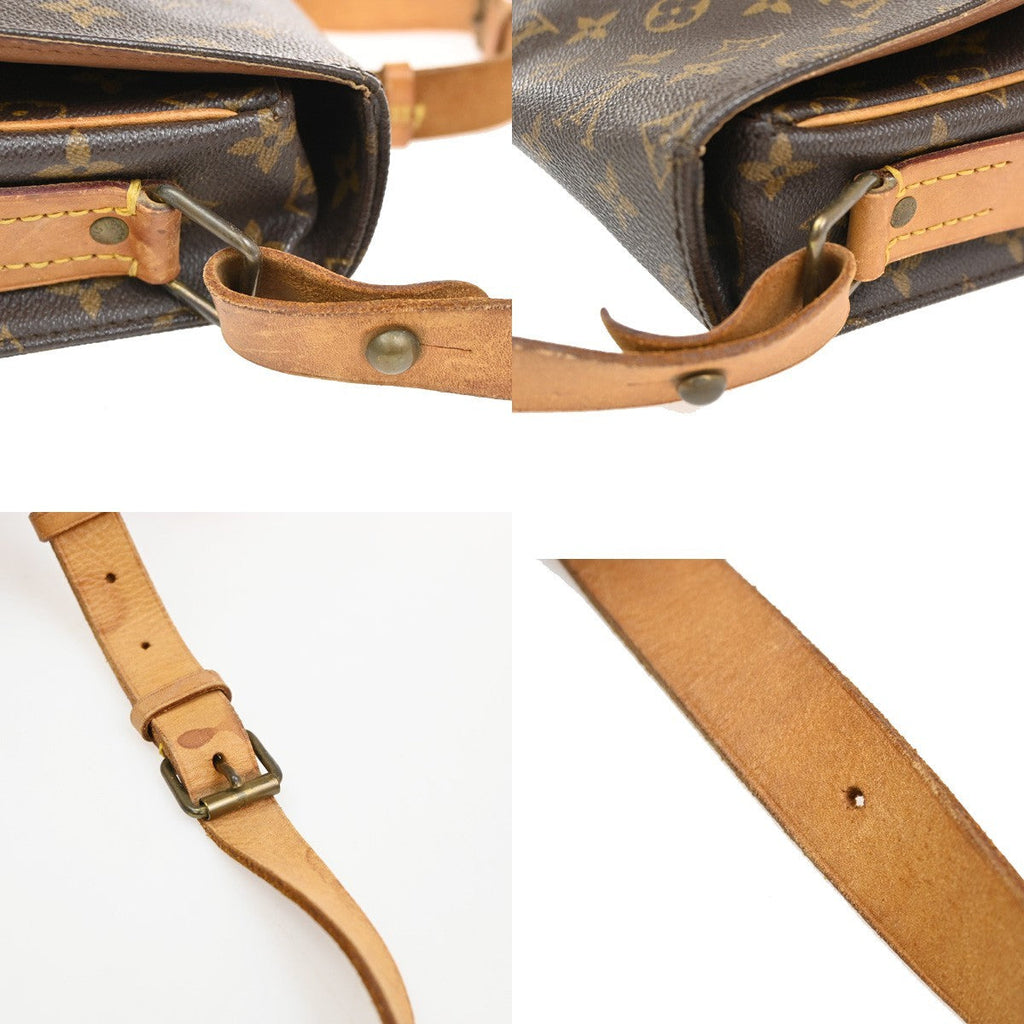 Louis Vuitton Cartouchiere Handbag Monogram Canvas Brown Canvas Shoulder Bag Bag (Pre-Owned)