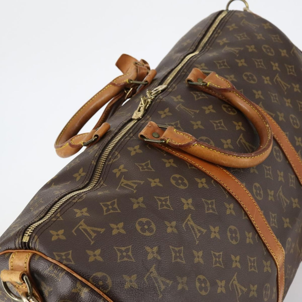 Louis Vuitton Keepall Bandouliere Bag Monogram Canvas Brown Canvas Travel Bag Bag (Pre-Owned)