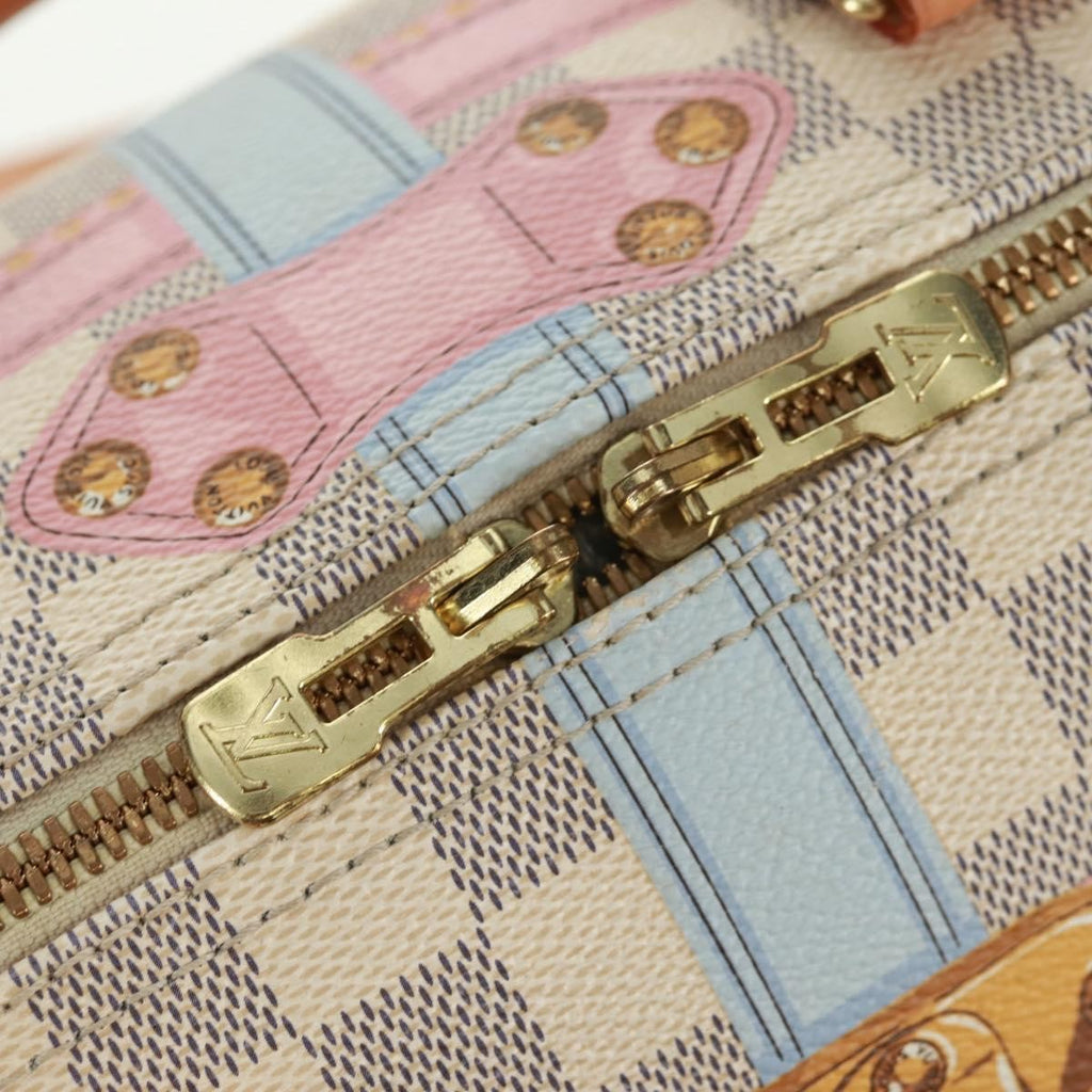 Louis Vuitton Speedy Bandouliere Bag Limited Edition Summer Trunks Monogram Canvas Multicolour Canvas Handbag (Pre-Owned)