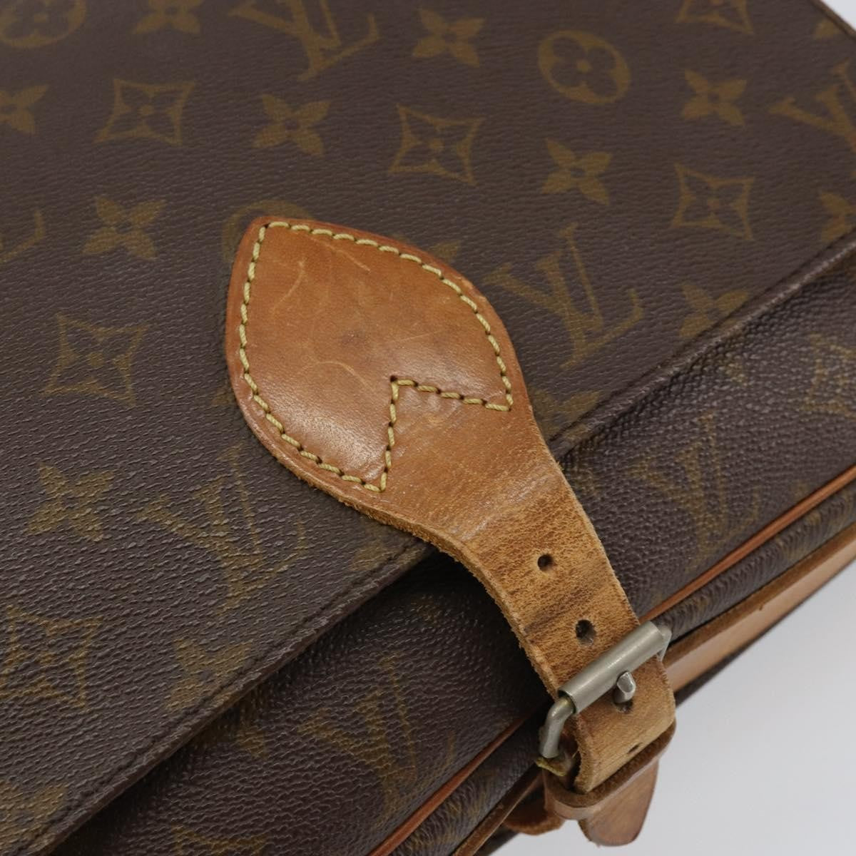 Louis Vuitton Cartouchiere Handbag Monogram Canvas Brown Canvas Shoulder Bag Bag (Pre-Owned)